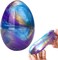 12pcs Easter Slime Egg Kit Galaxy Slime Party Favors for Kids Easter Hunt Easter Basket Stuffers Gifts Stress Relief Slime Egg